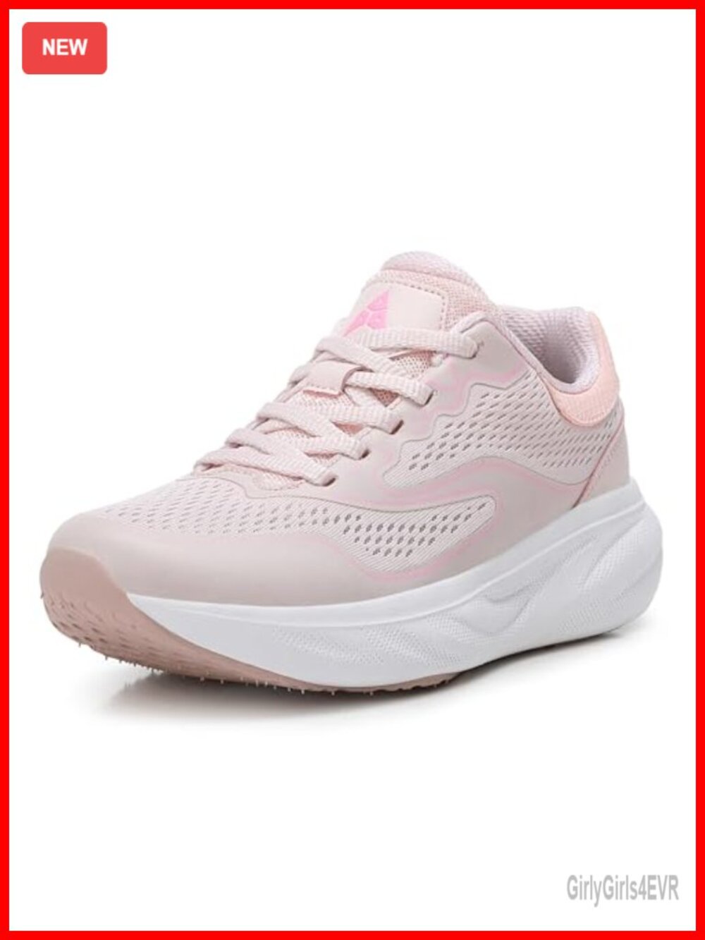 Women's Lightweight Breathable Mesh Running Shoes Lace-Up Athletic Sneakers